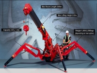 UNIC 295C Mini Spider Crane is the most popular Mini Crane for hire.